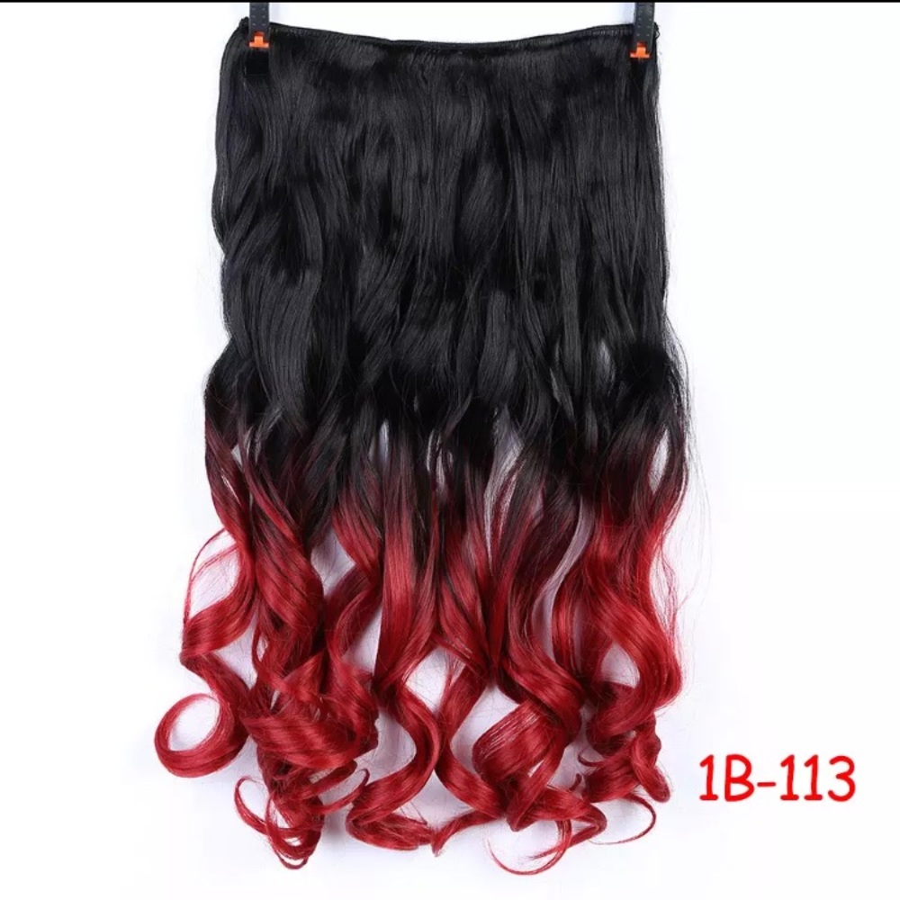 New ombré black and red hair extensions - Picture 1 of 8